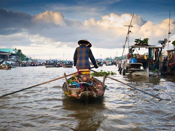 The Cai Rang Floating Market in Can Tho