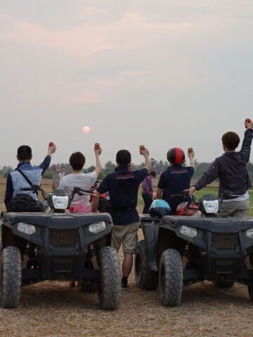 Chase breathtaking sunsets on a quad adventure ride through the countryside.