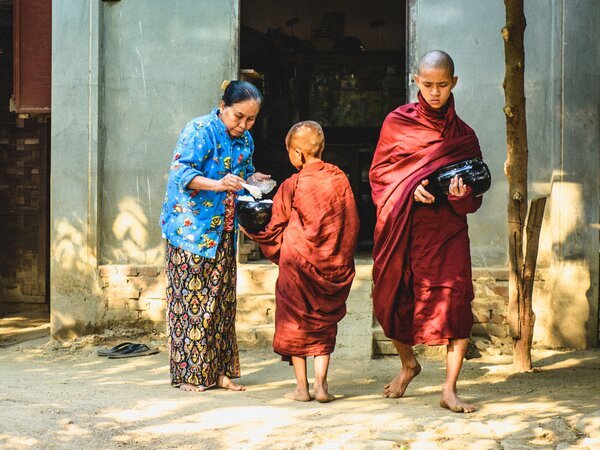 Almsgiving in Chiang Mai