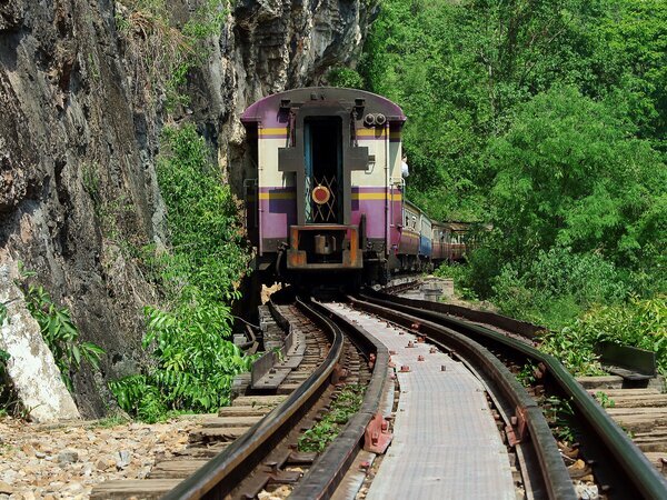 Take a history-themed train ride in Kanchanaburi