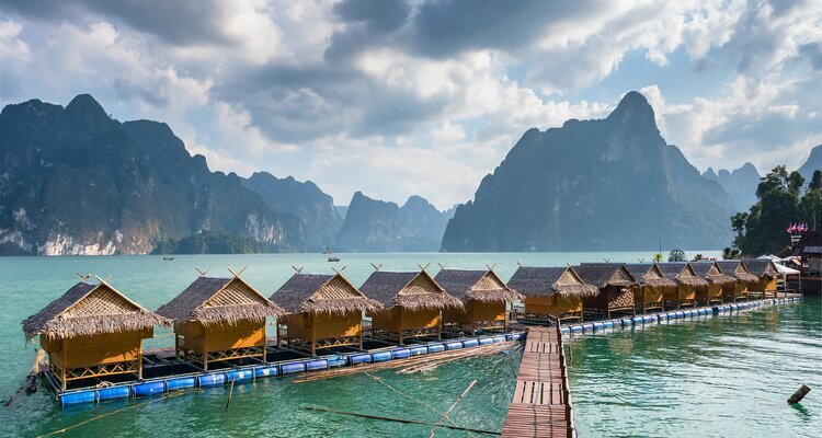 floating bungalows in Khao Sok
