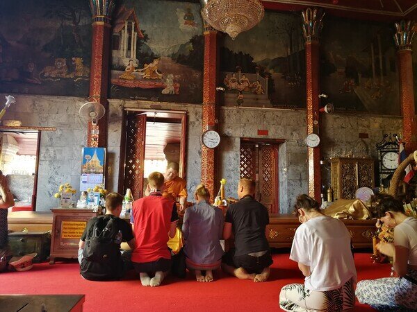 Reach to the Doi Suthep Temple and receive blessing from the monk