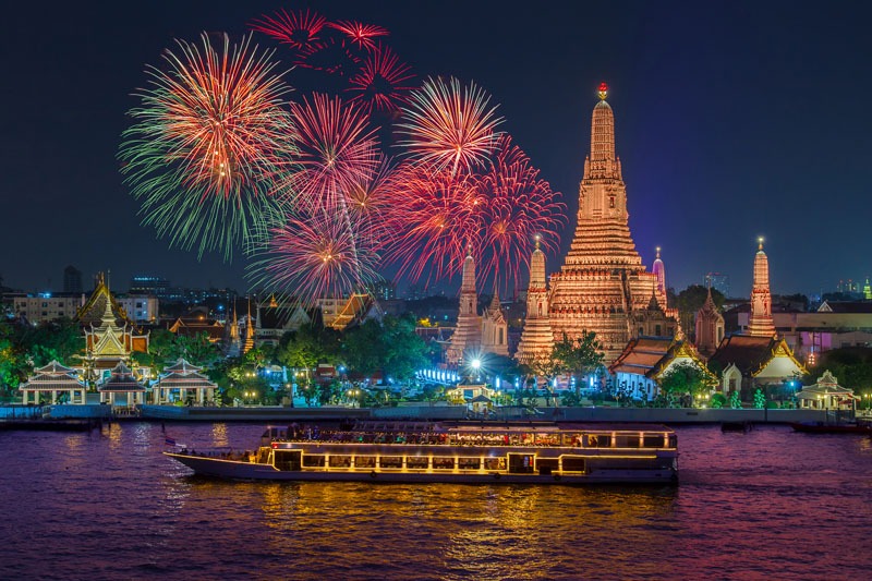  new year celebration Bangkok city Thailand
