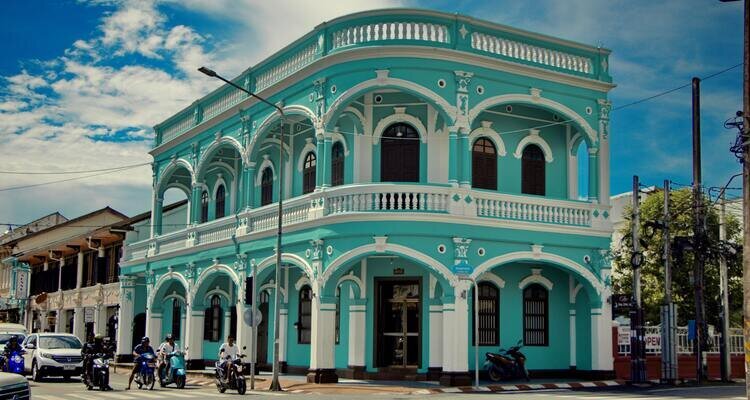 The Five-Foot Way (covered arcades) on Phuket Old Town