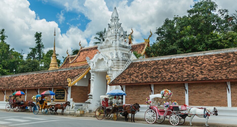 Taking a Horse-Drawn Carriage in Lampang.