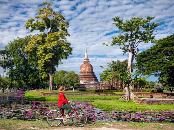 Biking in Sukhothai Historical Park