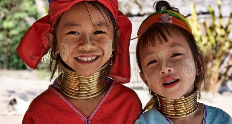 Lovely girls in Long Neck Karen Village