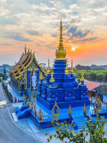 Iconic Blue Temple in Chiang Rai