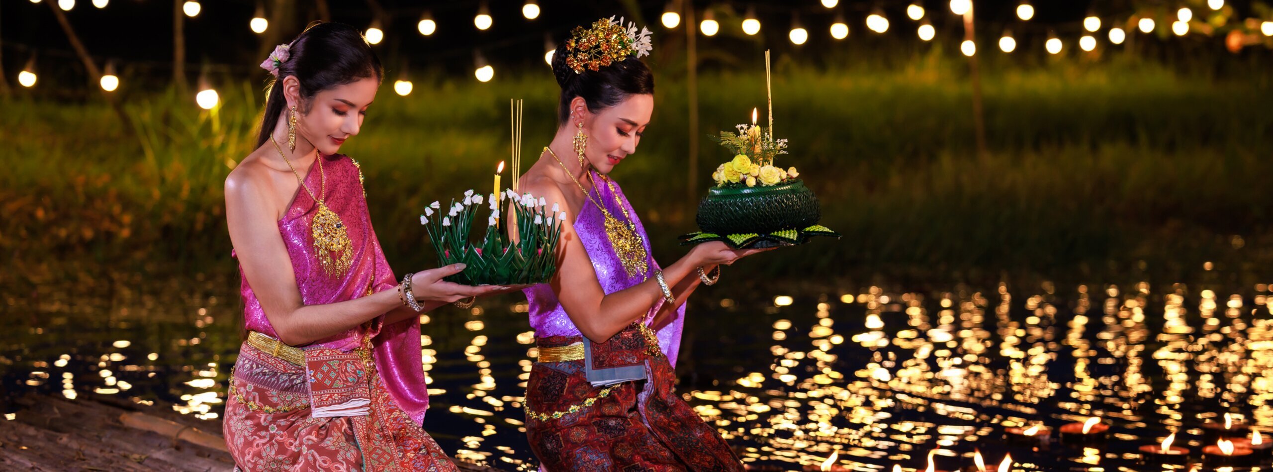 Floating Loy Krathong in Sukhothai
