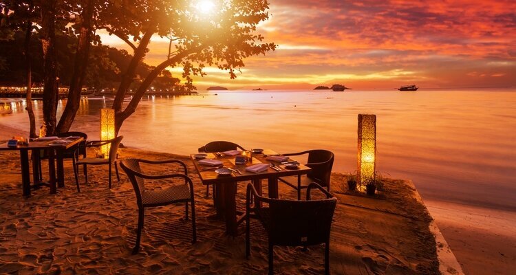 Romantic Beachfront Dinner with Sunset