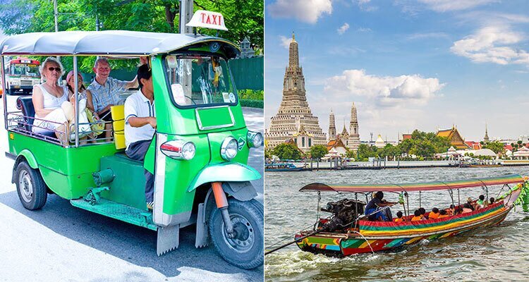 take a tuktuk and long-tail boat ride in Bangkok