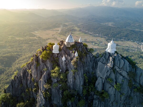 The Wat Phra Phutthabat Sutthawat in Lampang