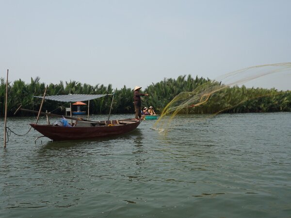 Try your hand at casting Vietnamese fishing nets.