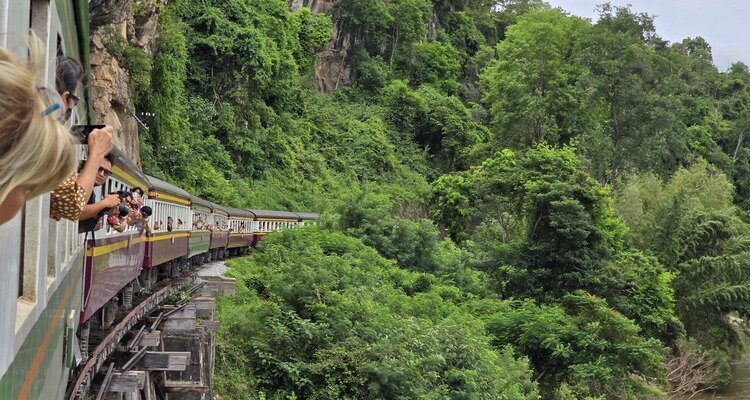 The Ride on the historic railway,thailand, Kanchanaburi