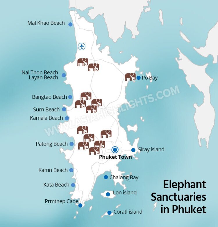 Phuket Elephant Sanctuary Map