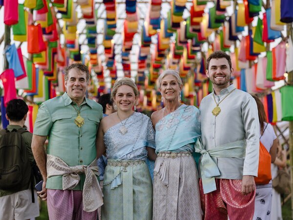 Wear Thai costume at Yi Peng Festival