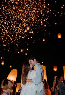 A magical lantern festival night in Thailand.