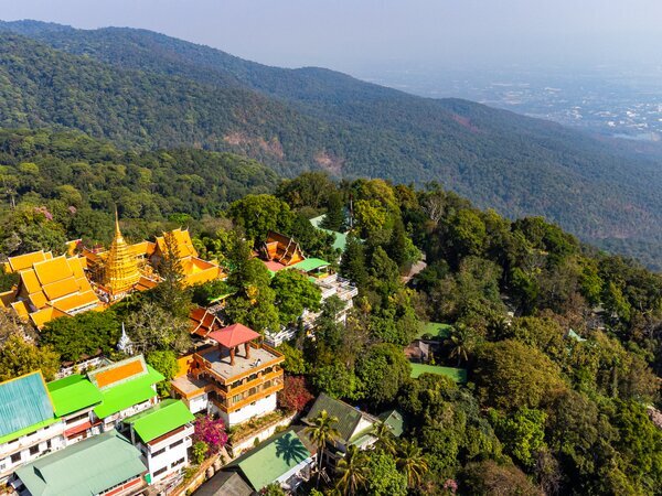 The panoramic view from the Doi Suthep Mountain