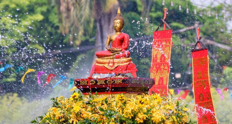 Songkran Buddha Bathing Procession in Chiang Mai