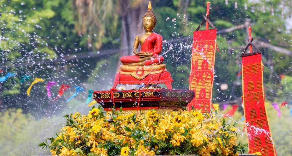 Songkran Buddha Bathing Procession in Chiang Mai