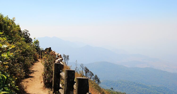 photo taken by our team: Dull Panorama from Doi Inthanon National Park in March