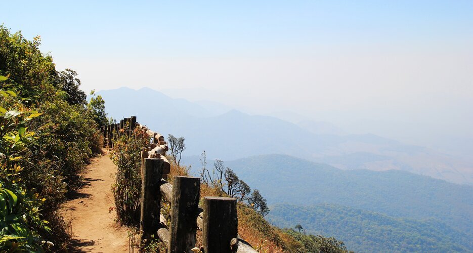 Dull Panorama from Doi Inthanon National Park in March