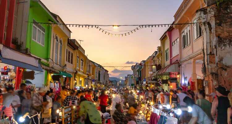 Night Market in Phuket Old Town, Thailand