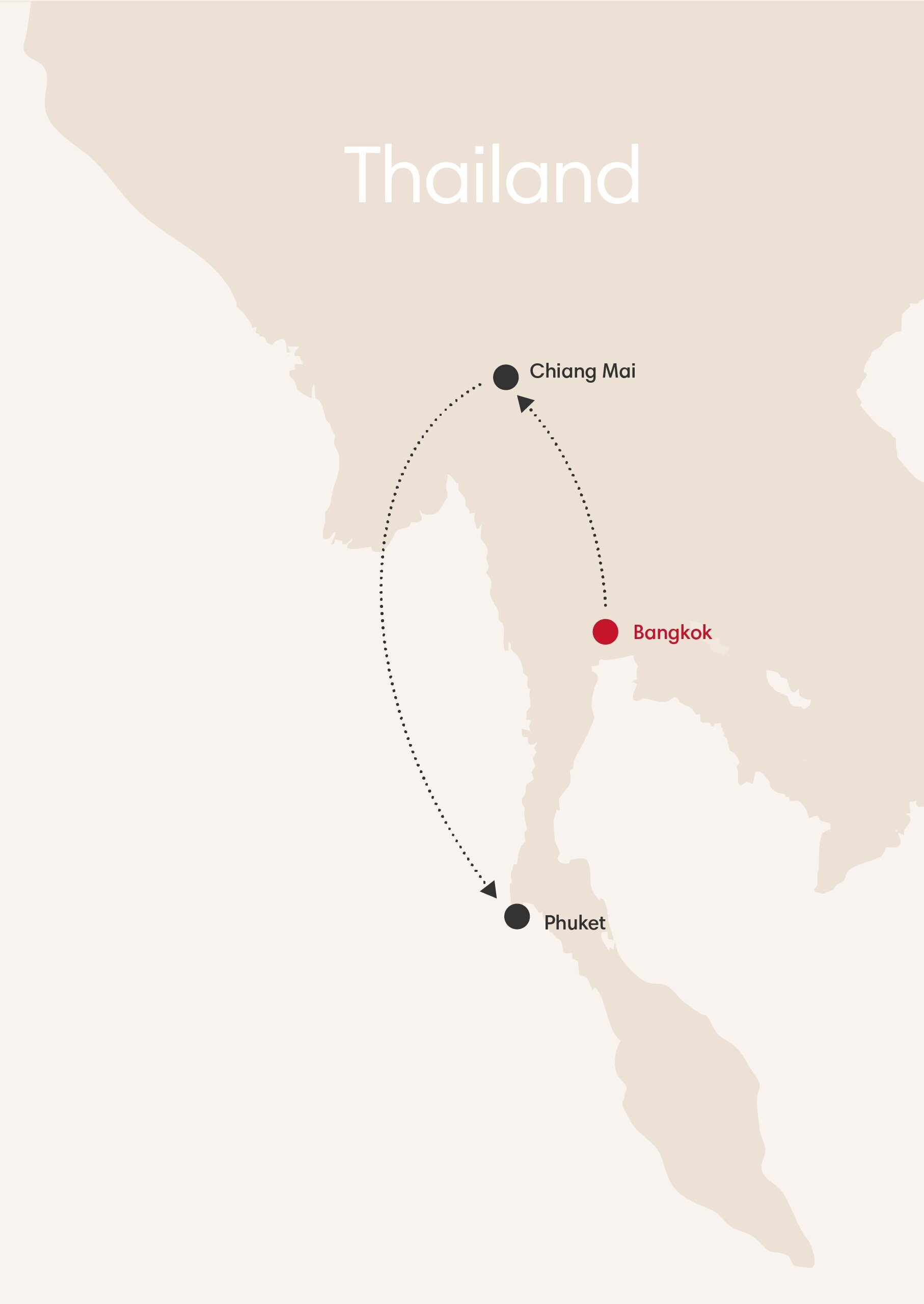 classic thailand tour map