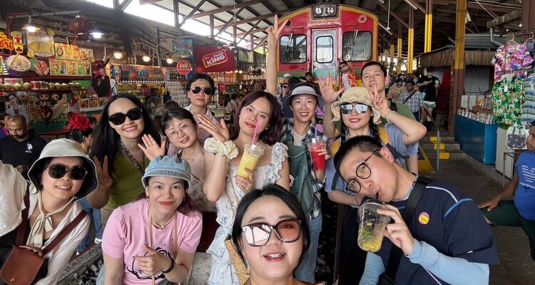 Peaceful Maeklong Railway Market in Bangkok, from our Songkran visit