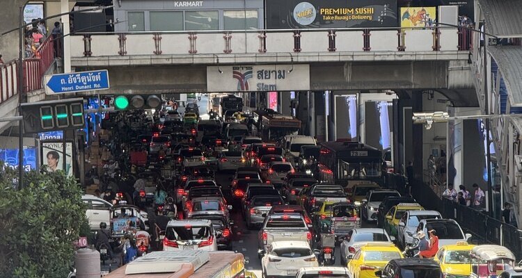 Bangkok Traffic During Songkran