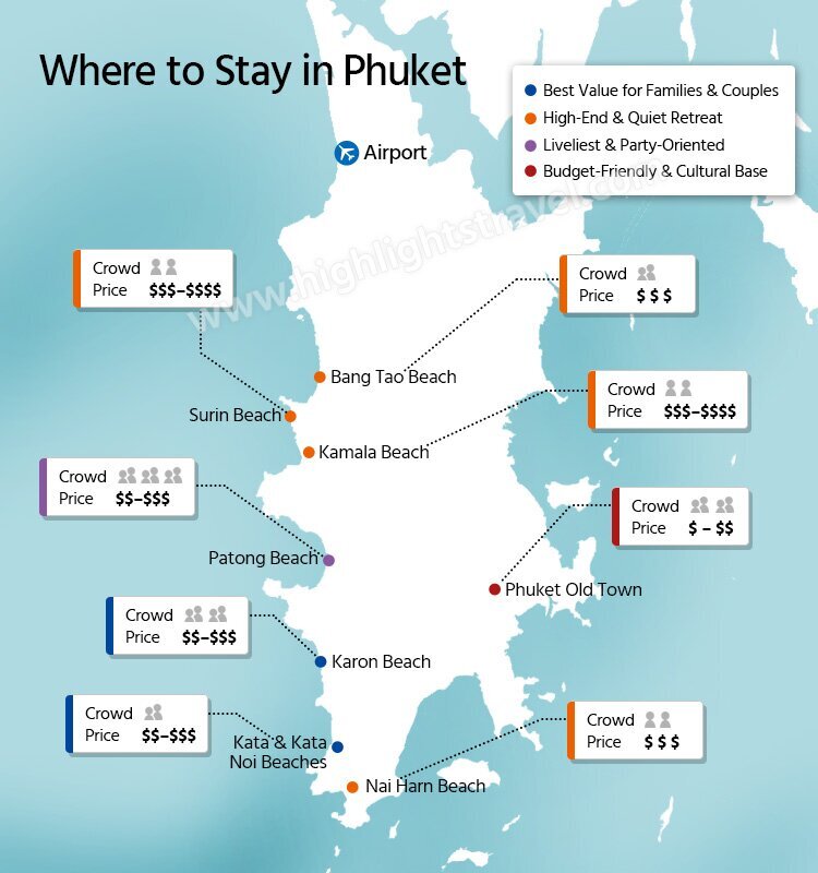 Phuket Hotel Map
