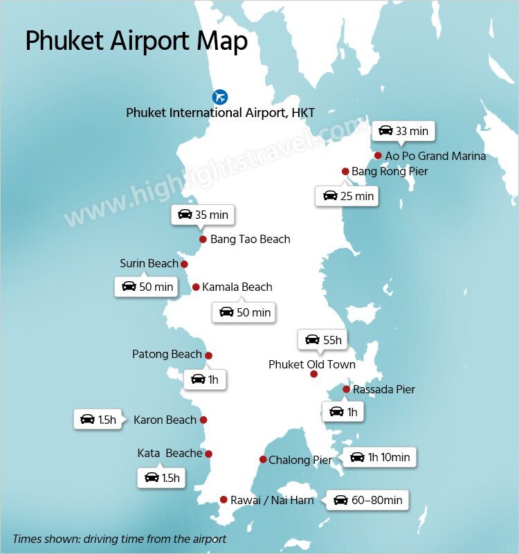 Phuket Airport Map