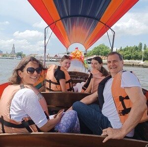 Gliding through Bangkok's old canals on a longtail boat.