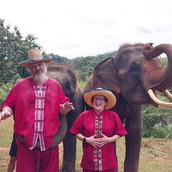 Elephant sanctuary in Chiang Mai