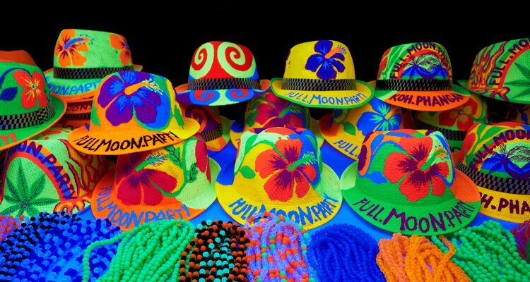 Neon Hats for the Full Moon Party