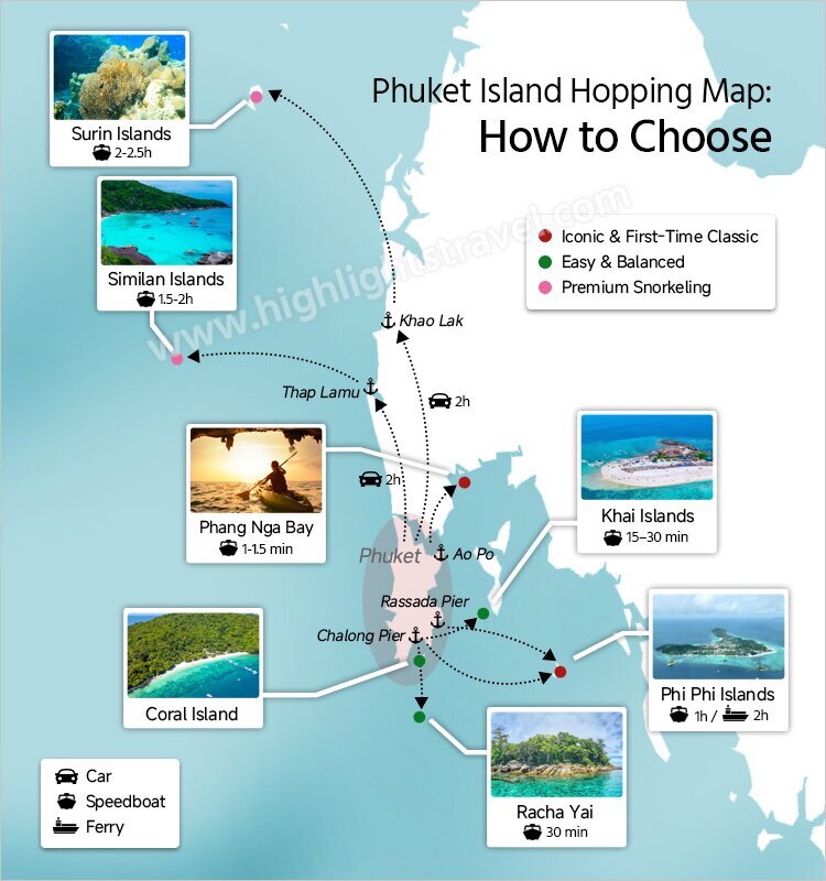 Phuket Island-Hopping Map