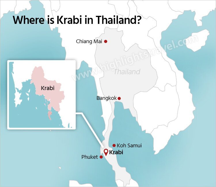 Krabi Location Map