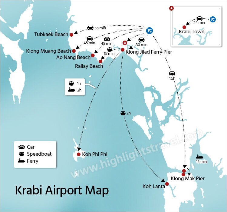Krabi Airport Map
