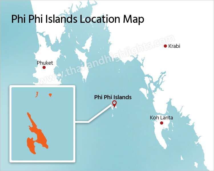 Location Map of Phi Phi Islands