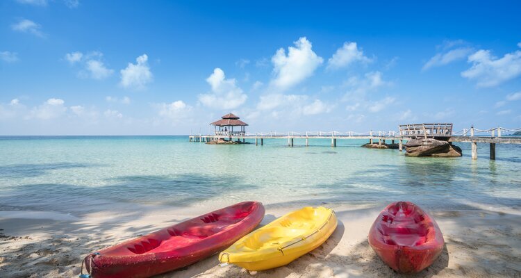 Empty Sandy Beach in Koh Kood, Thailand