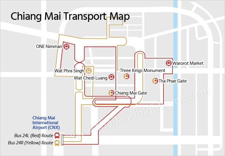 Chiang Mai Transport Map