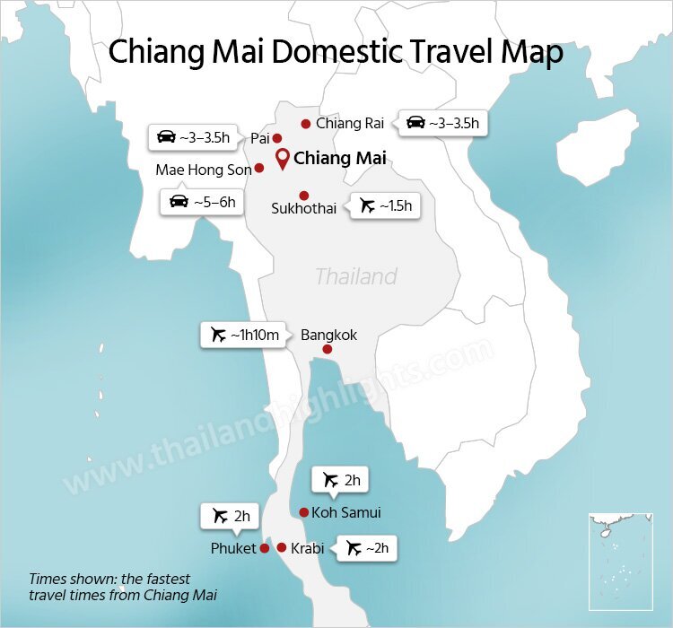 Chiang Mai Domestic Travel Map