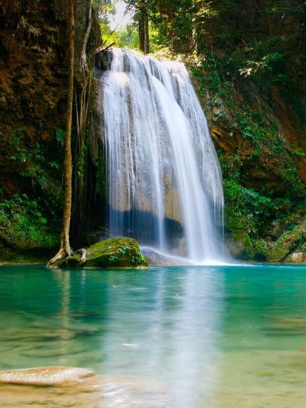 Splash in the Waterfall in Kanchanaburi