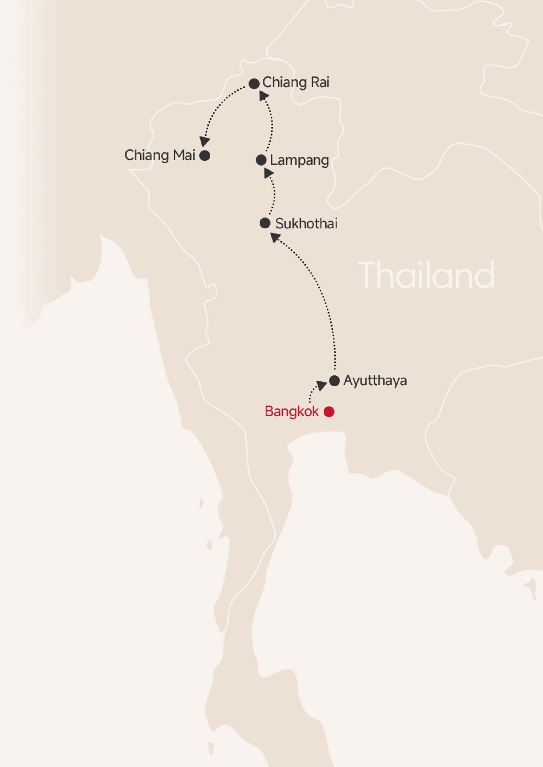 Northern-Thailand-Discovery Road Trip Map