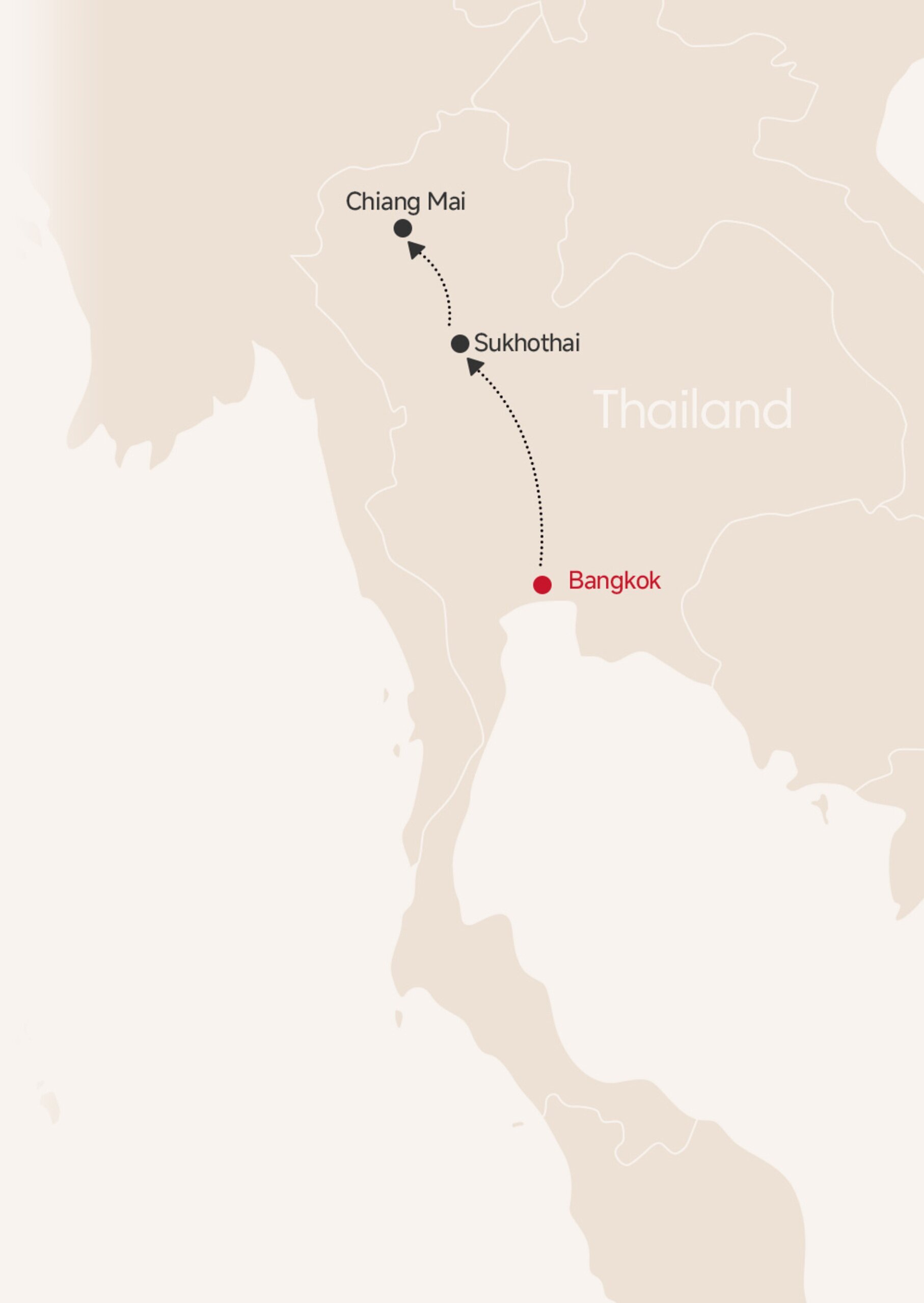 Loy Krathong & Yi Peng Festival Tour Map