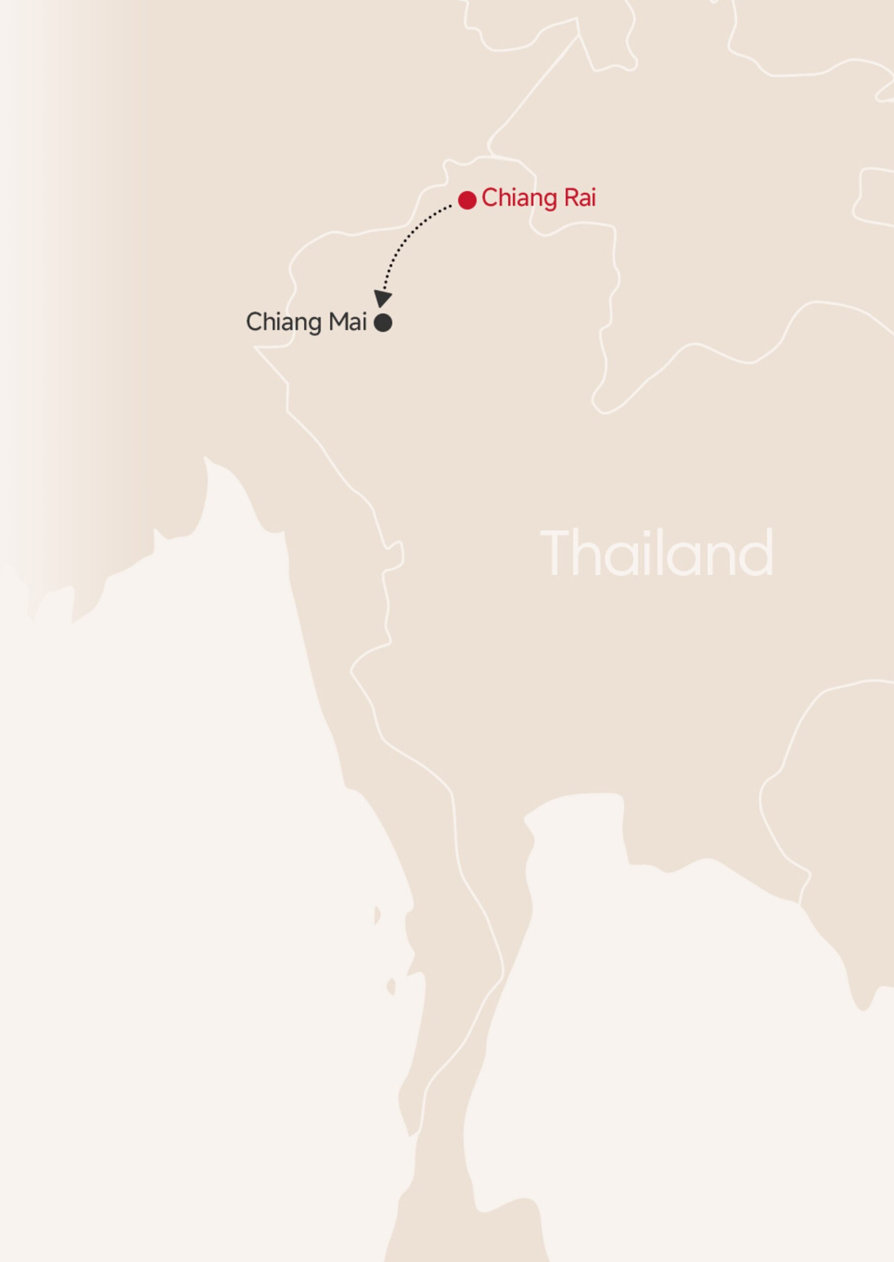 6-Day Chiang Mai and Chiang Rai Highlights Tour map