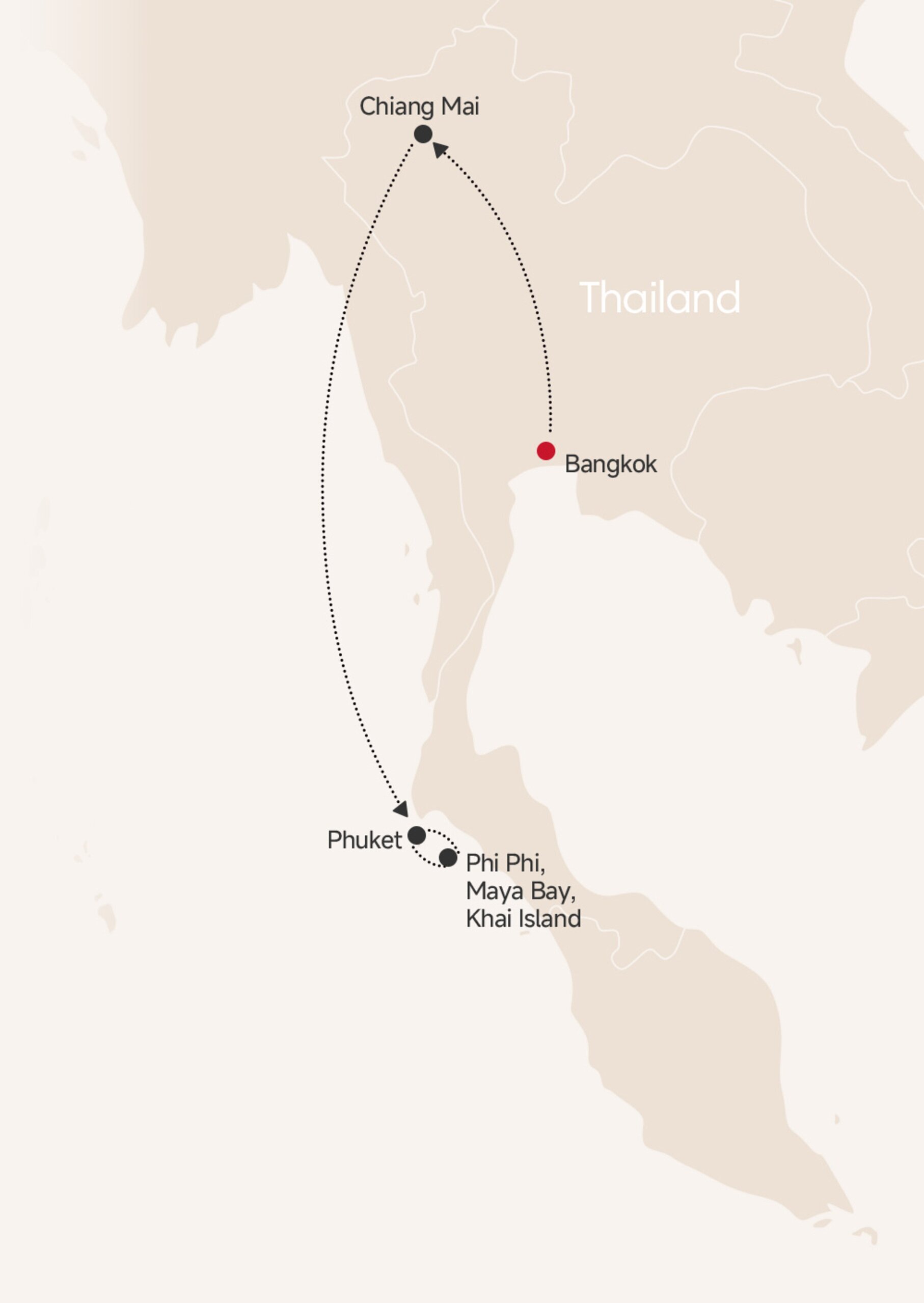 A Classic 10-Day Thailand Journey map
