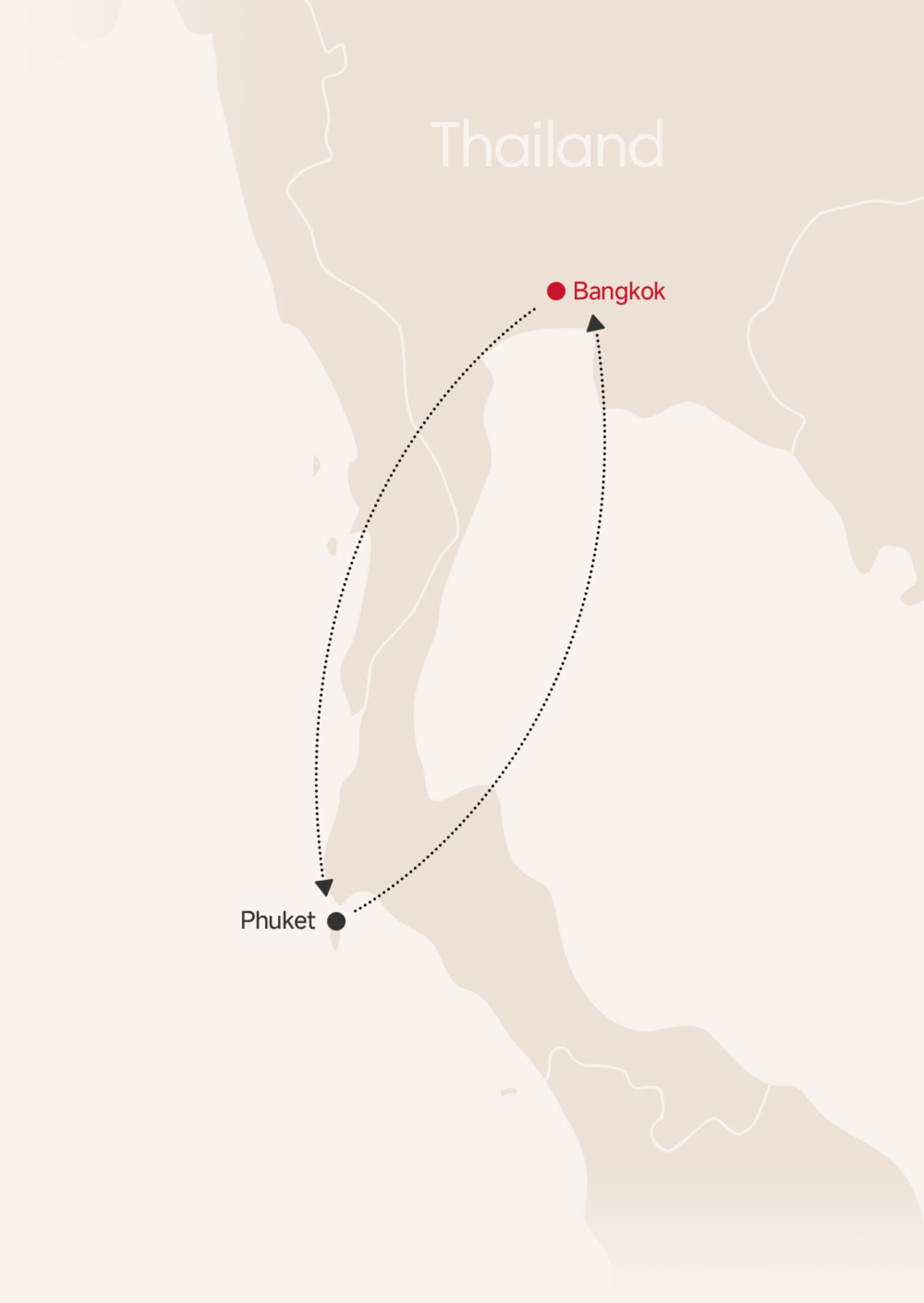 9-Day Thailand Family Tour map